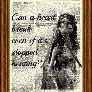 The Corpse Bride Dictionary Art Print